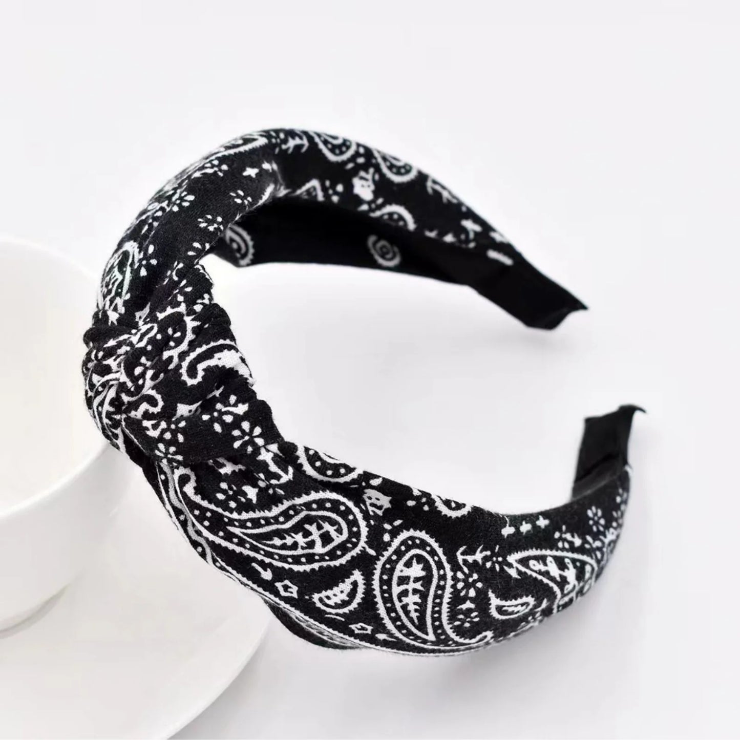 Womens Boho Paisley Hair Band | Vintage Floral Elegant Headband Wrap
