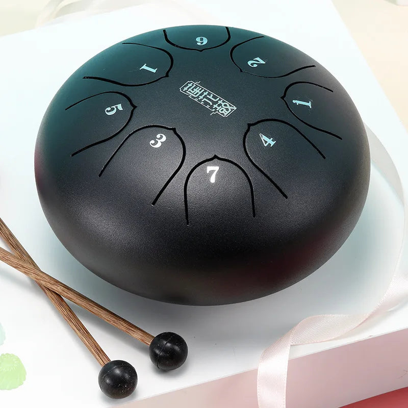 6-Inch Steel Tongue Drum - 8 Notes, Ethereal Percussion