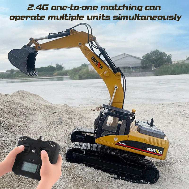 All-Alloy RC Excavator 23 Channel | Professional Metal Remote Digger