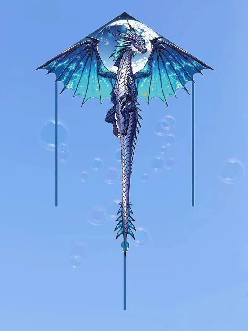 Large Dragon Kite for Kids | Delta Nylon Fabric Outdoor Wind Toy Set