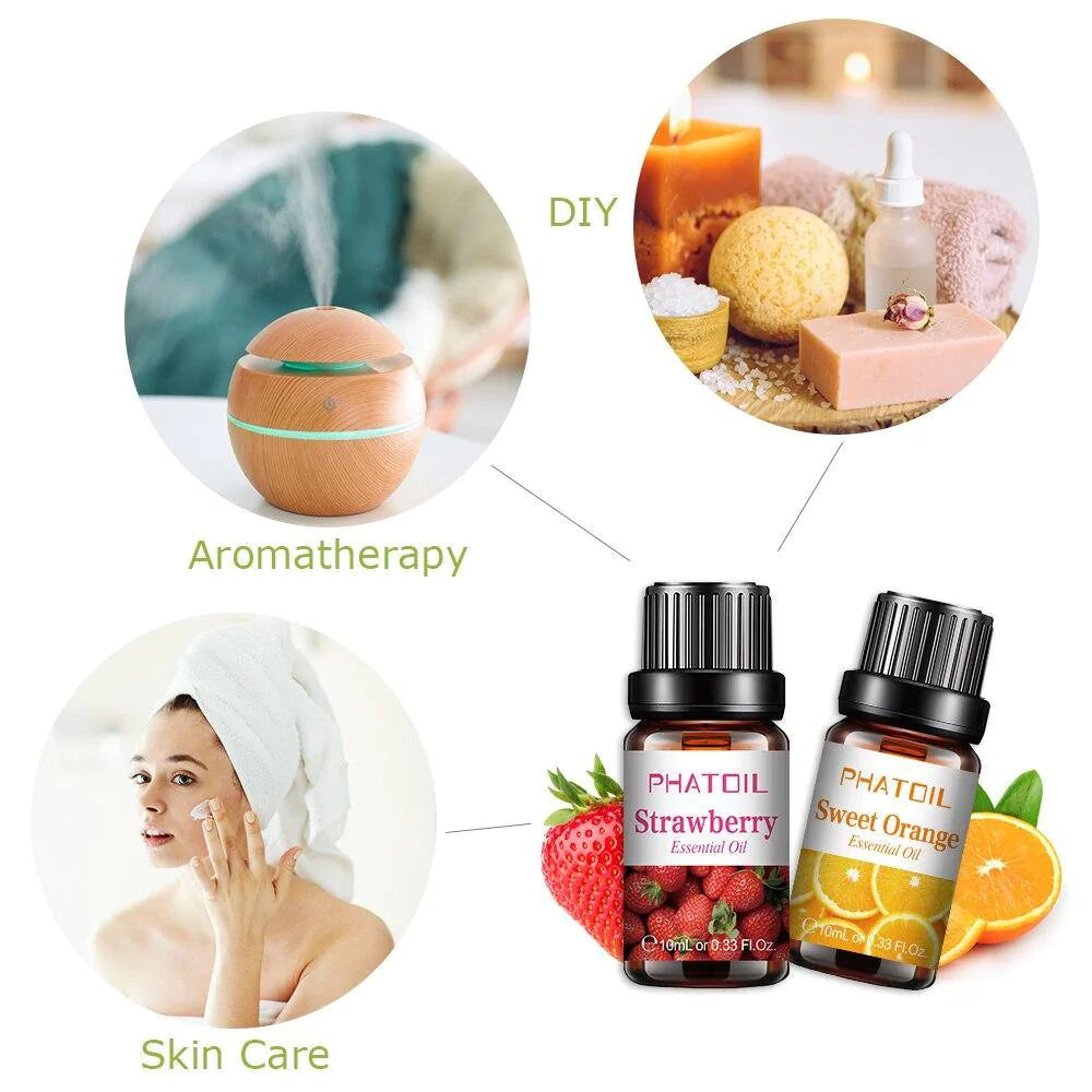 10pcs Fruit Fragrance Essential Oils Gift Set For Diffusers and Humidifiers - Buy Confidently with Smart Sales Australia