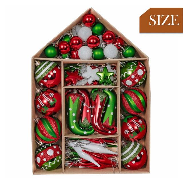 70 Piece Christmas Hanging Balls for Gift and Home Decor - Buy Confidently with Smart Sales Australia