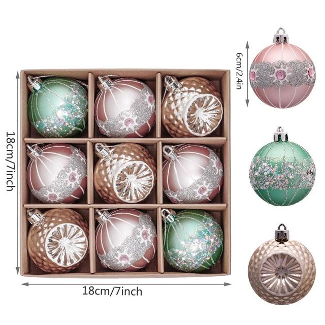9 Piece Christmas Tree Hanging Pendants for Gift and Home Decor - Buy Confidently with Smart Sales Australia