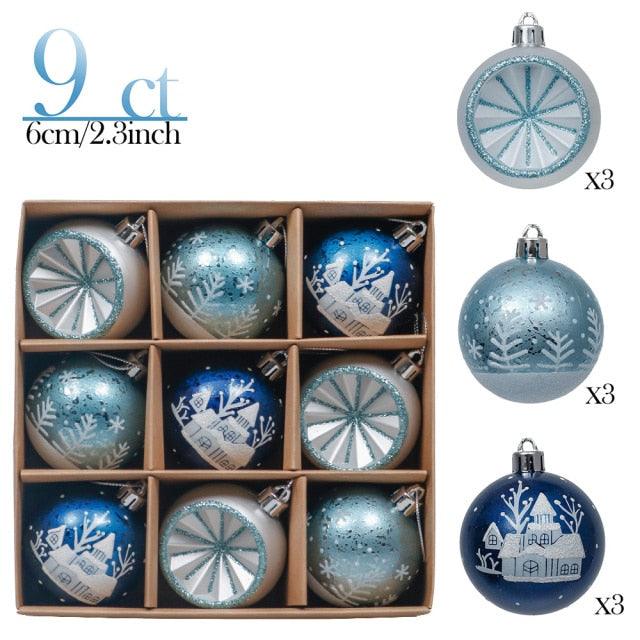 9 Piece Christmas Tree Hanging Pendants for Gift and Home Decor - Buy Confidently with Smart Sales Australia