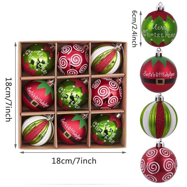 9 Piece Christmas Tree Hanging Pendants for Gift and Home Decor - Buy Confidently with Smart Sales Australia