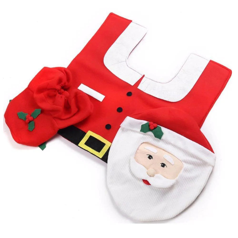 Bathroom Seat Cover Set for Home Christmas Decor - Buy Confidently with Smart Sales Australia