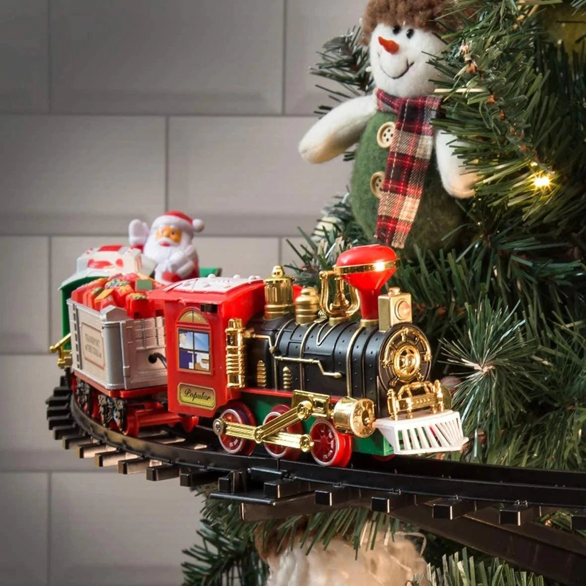 Battery-operated Christmas Toy Train Set For Tree Decoration With Lights & Music - Buy Confidently with Smart Sales Australia