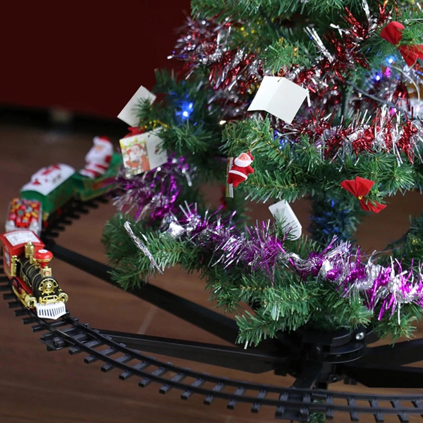 Battery-operated Christmas Toy Train Set For Tree Decoration With Lights & Music - Buy Confidently with Smart Sales Australia