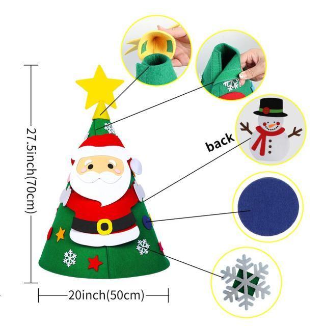 DIY Synthetic Felt Christmas Tree Toy for Kids and Home Decor - Buy Confidently with Smart Sales Australia
