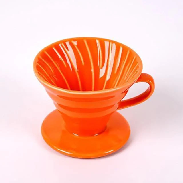MICCK Ceramic Reusable Coffee Drip Filter Cup Heat Resistant V60 Style Coffee Dripper 2/4Cups Separate Stand For Coffee Pot - Buy Confidently with Smart Sales Australia