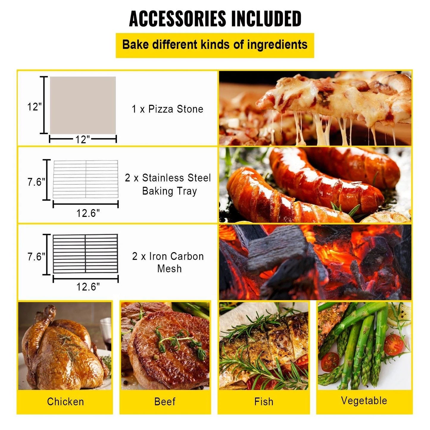 Portable Outdoor Wood Charcoal Fired Pizza Oven Accessories Built In Thermometer - Buy Confidently with Smart Sales Australia