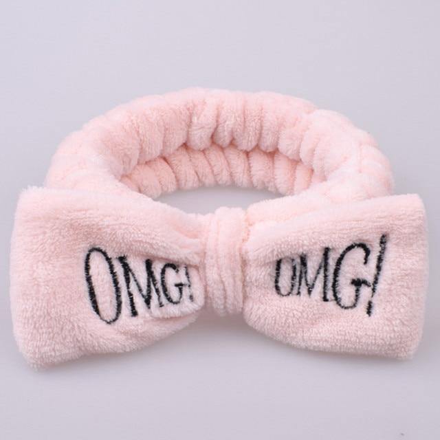 Soft Coral Fleece OMG Bow Headband Turban For Girls - Buy Confidently with Smart Sales Australia
