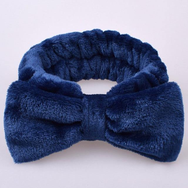 Soft Coral Fleece OMG Bow Headband Turban For Girls - Smart Sales Australia