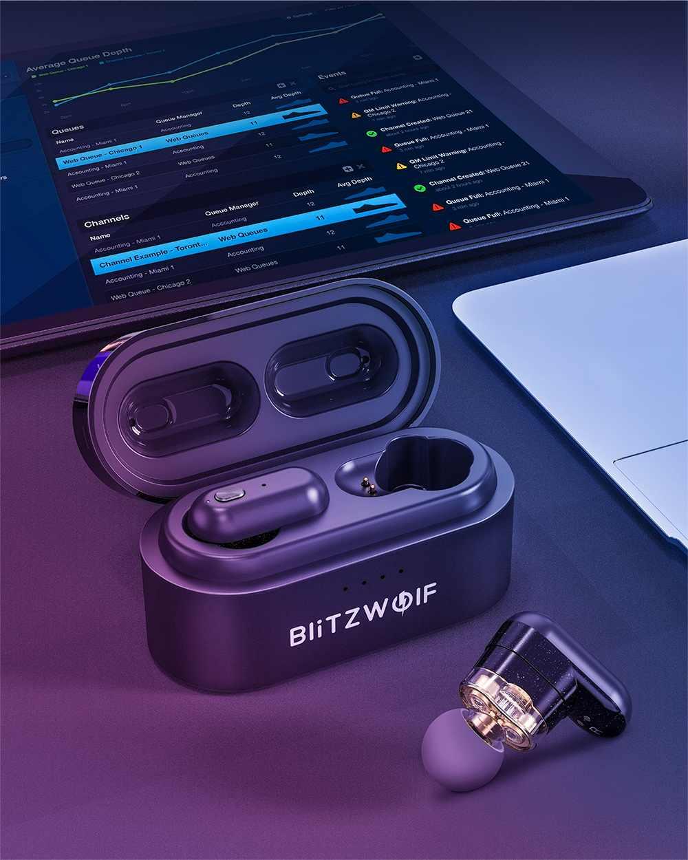 Wireless Blitzwolf BW-FYE7 Bluetooth 5.0 Dual Dynamic Driver In-ear Earphone Portable Charger Box 3D Stereo Bass Call Earbud - Buy Confidently with Smart Sales Australia