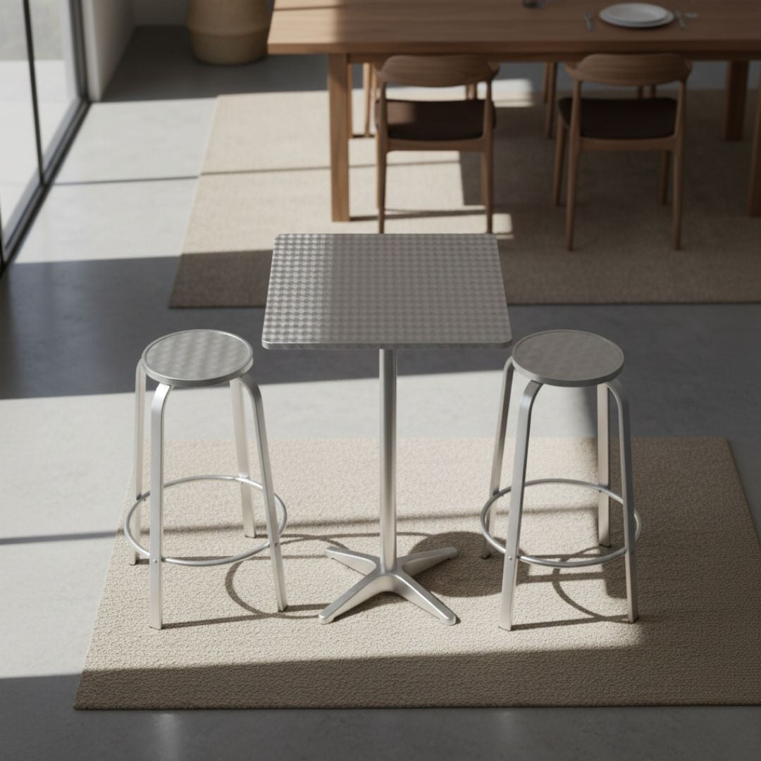 3-Piece Outdoor Bar Set | Bistro Table Stools Adjustable Height