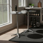 Set of 2 Outdoor Bar Table | Aluminium Round 70-110CM Adjustable