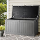 Outdoor Storage Box 190L | Lockable Garden Bench Tool Shed Black
