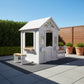 Teddy V2 Cubby House | White Timber Playhouse with Veranda