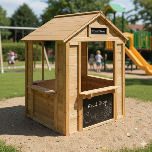 Kids Cafe Chino Cubby House | Wooden Playhouse with Cafe Shop Front