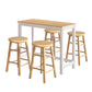 Bar Table and Stools Set (4 Chairs) | Pub Dining Desk Kitchen Cafe