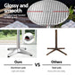 Set of 2 Outdoor Bar Table | Aluminium Round 70-110CM Adjustable