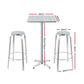 3-Piece Outdoor Bar Set | Bistro Table Stools Adjustable Height