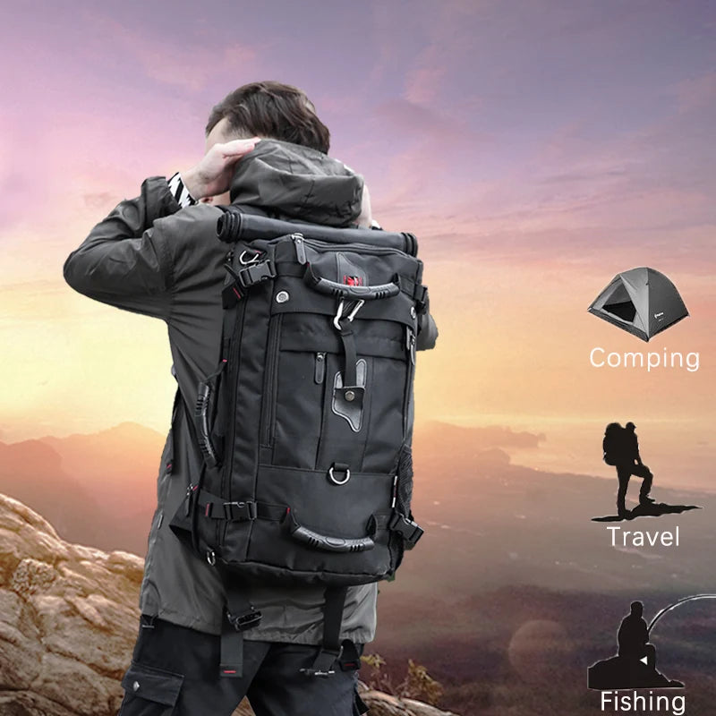 50L Waterproof Travel Backpack | 17.3" Laptop Multifunction Hiking Bag