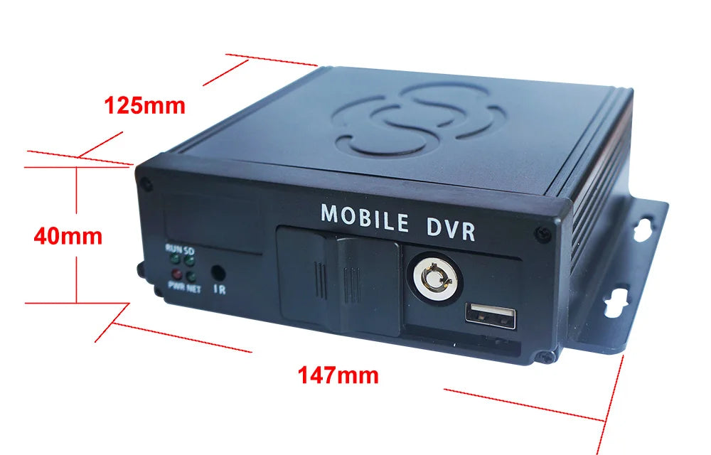4-Channel Taxi & Rideshare MDVR Kit - 360° Cameras & 7" Monitor