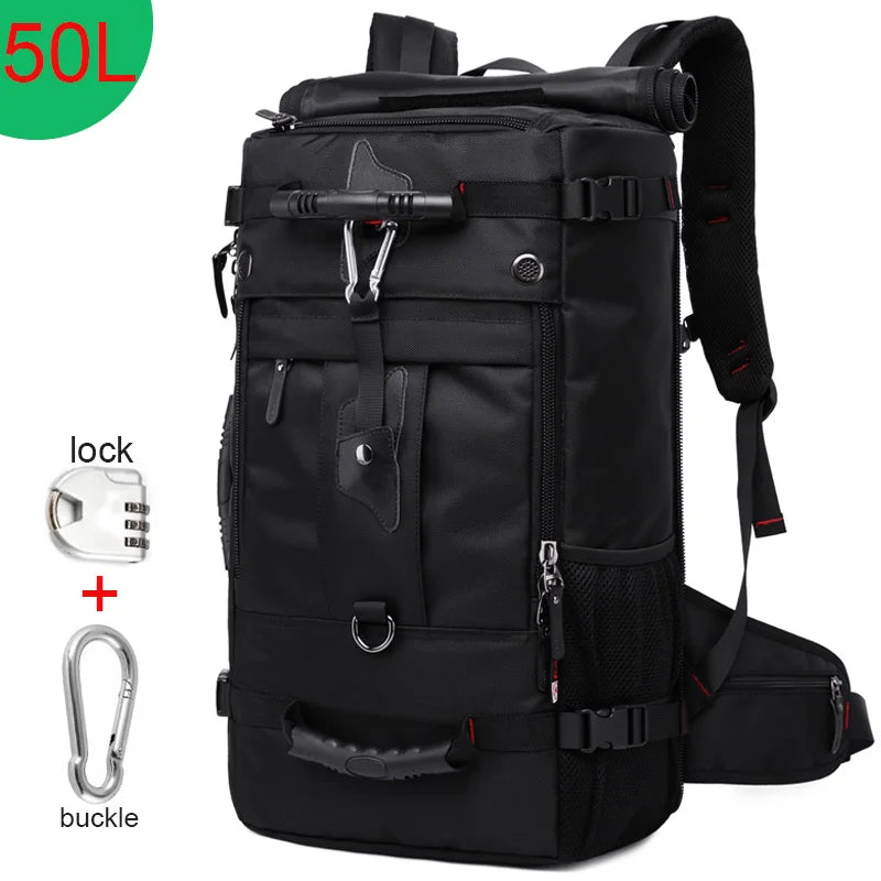 50L Waterproof Travel Backpack | 17.3" Laptop Multifunction Hiking Bag