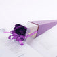 24K Gold Foil Eternal Galaxy Rose - Colorful Flower with "Love" Base