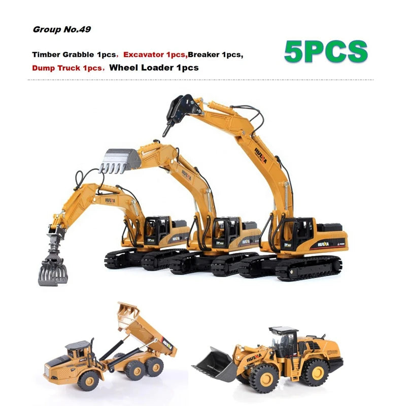 Alloy Diecast Excavator Loader | 1:50 Scale Metal Construction Model