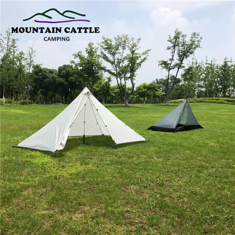 Ultralight Single Person Pyramid Tent - 4-Season Waterproof Shelter