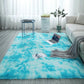 Soft Fluffy Tie-Dye Rug - Modern Plush Shaggy Area Carpet
