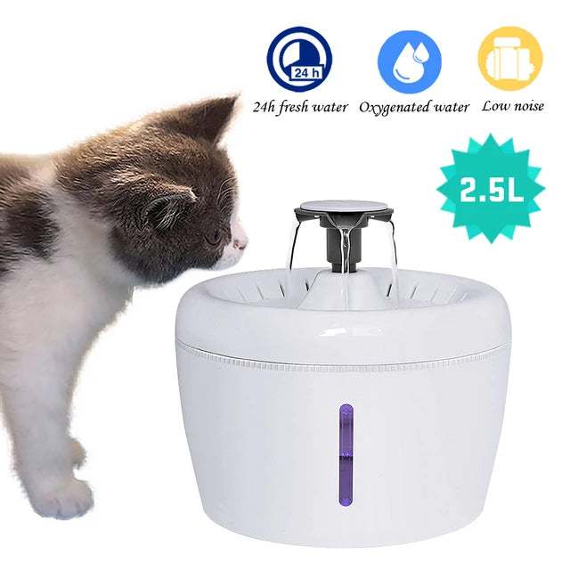 2.5L Automatic Cat Water Fountain - Whisper-Quiet Pet Dispenser