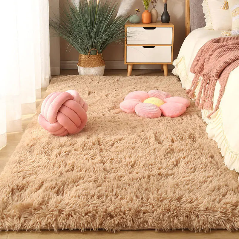 Large Fluffy Rug 160x230cm - Washable Non-Slip Plush Carpet