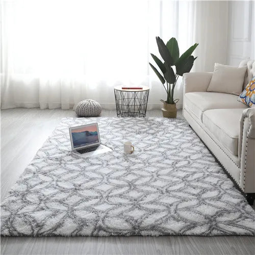 Non-slip Tie-dye Star Area Rug - Plush Living Room & Kids Mat