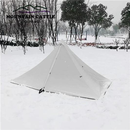 Ultralight Single Person Pyramid Tent - 4-Season Waterproof Shelter