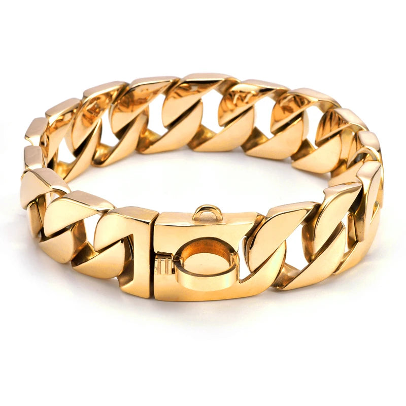 Heavy Duty Stainless Steel Dog Chain Collar - Training & Show Collar