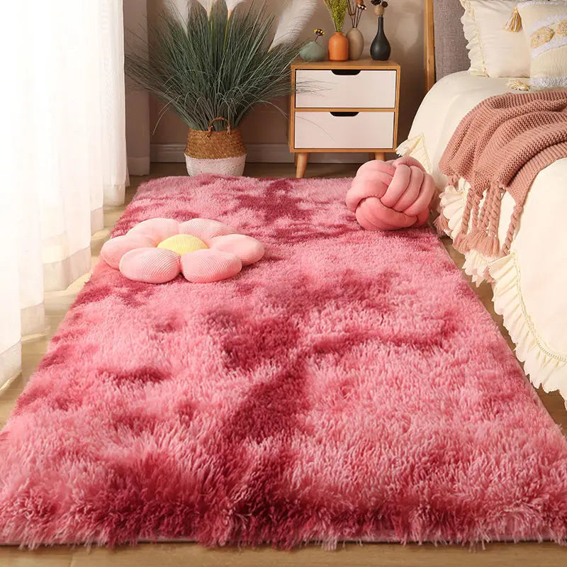 Large Fluffy Rug 160x230cm - Washable Non-Slip Plush Carpet