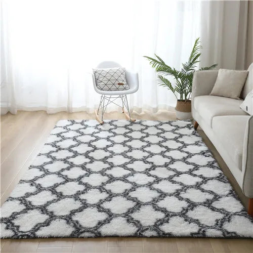 Non-slip Tie-dye Star Area Rug - Plush Living Room & Kids Mat