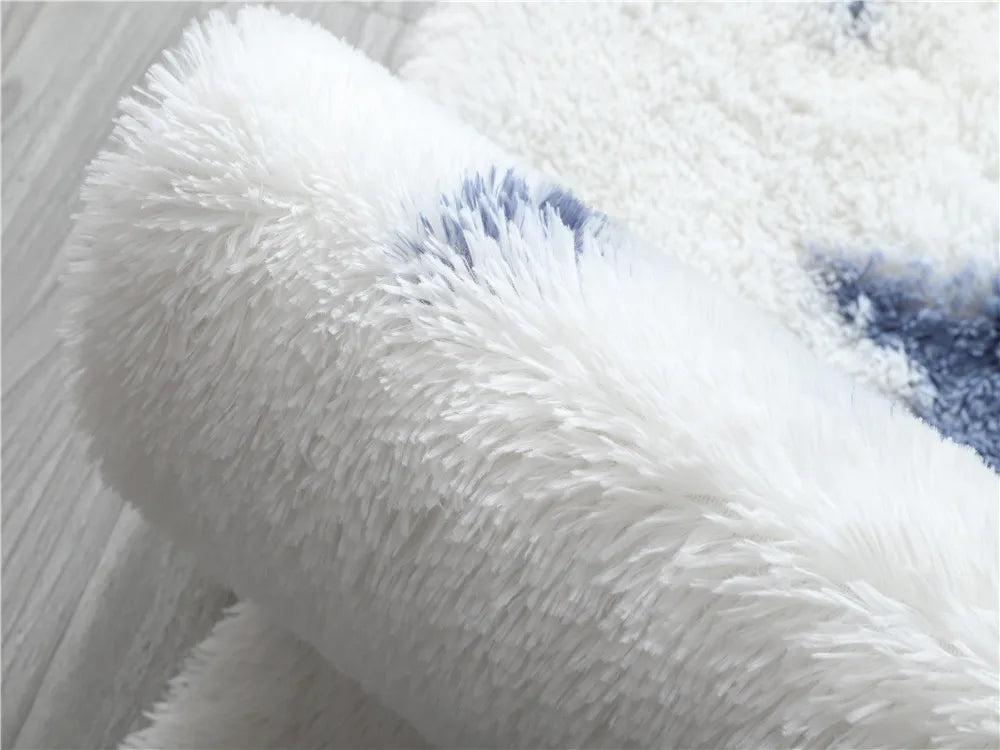 Non-slip Tie-dye Star Area Rug - Plush Living Room & Kids Mat