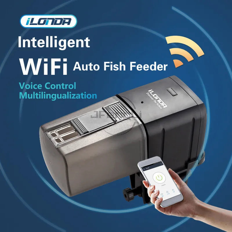 Smart WiFi Fish Feeder | Automatic Aquarium App Control Food Dispenser