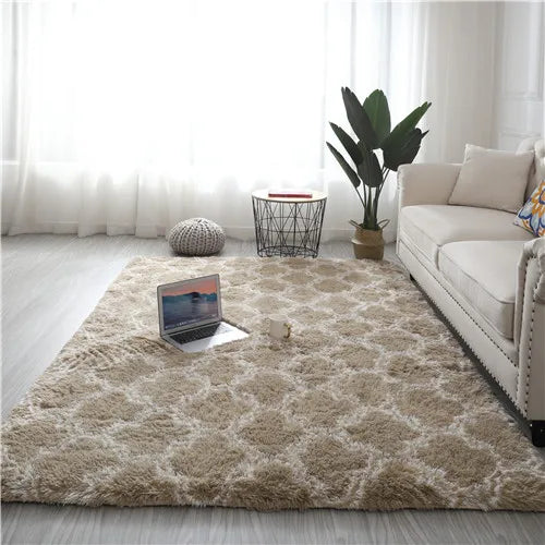 Non-slip Tie-dye Star Area Rug - Plush Living Room & Kids Mat