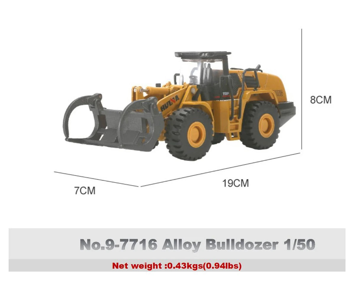 Alloy Diecast Excavator Loader | 1:50 Scale Metal Construction Model