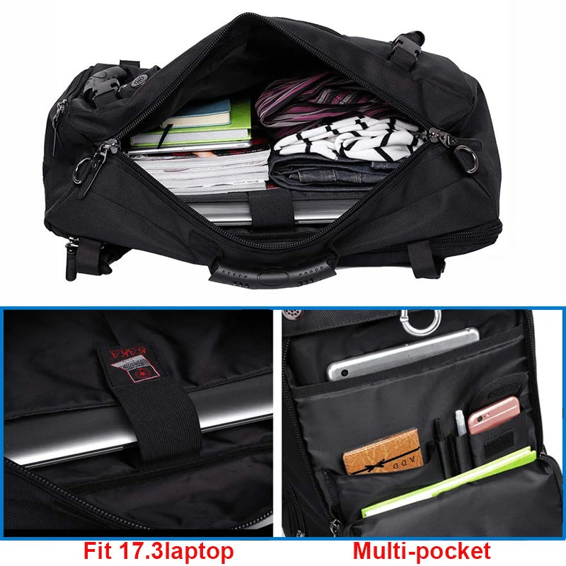 50L Waterproof Travel Backpack | 17.3" Laptop Multifunction Hiking Bag