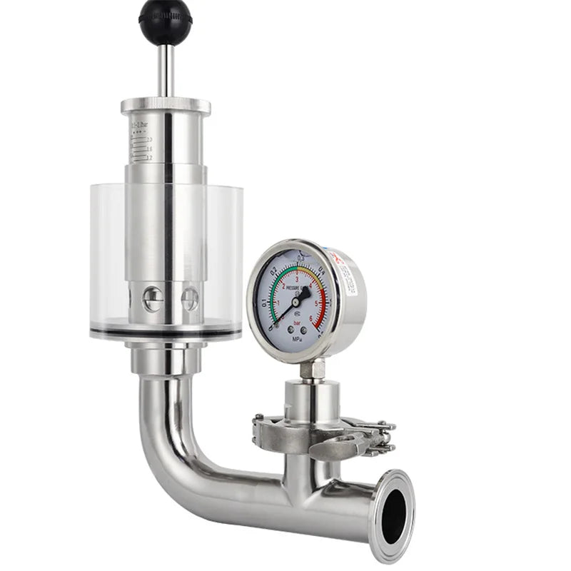 1.5" Tri Clamp Spunding Valve with Pressure Gauge | Sanitary Brew Set