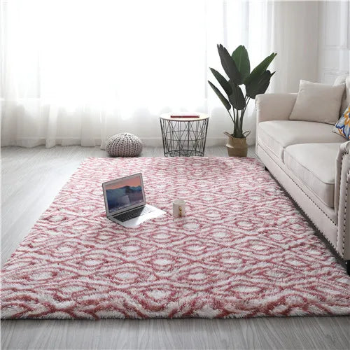 Non-slip Tie-dye Star Area Rug - Plush Living Room & Kids Mat