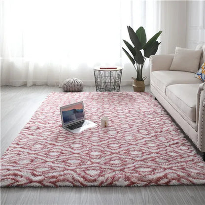 Non-slip Tie-dye Star Area Rug - Plush Living Room & Kids Mat
