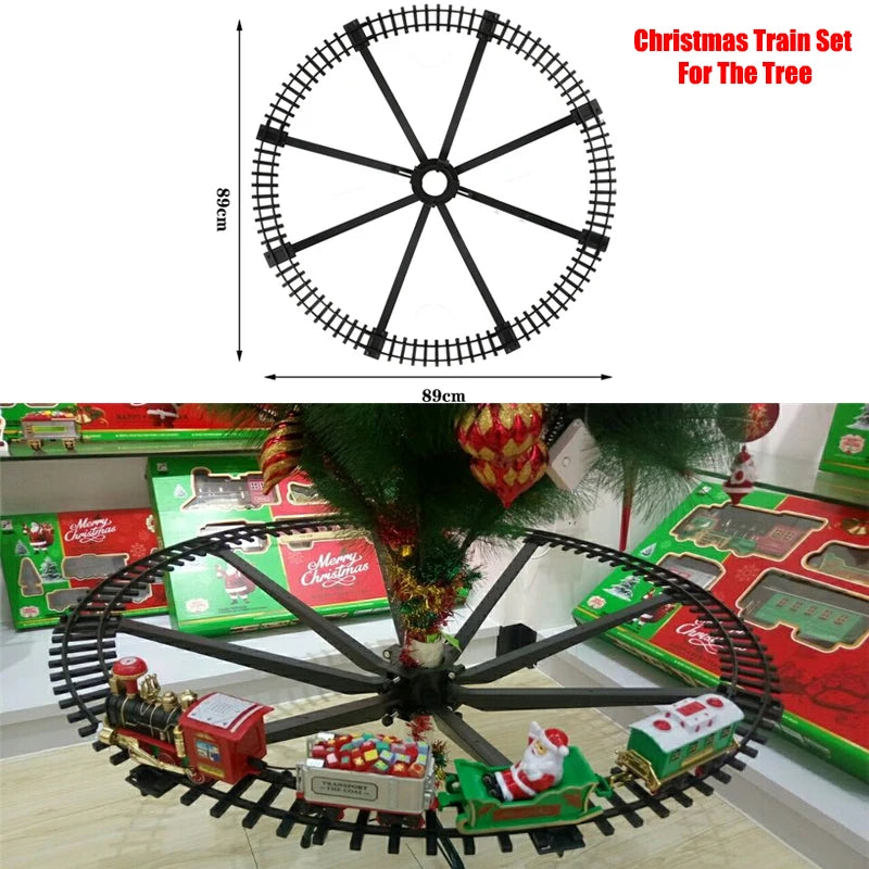 Electric Christmas Tree Railway Train Set - Sound & Light
