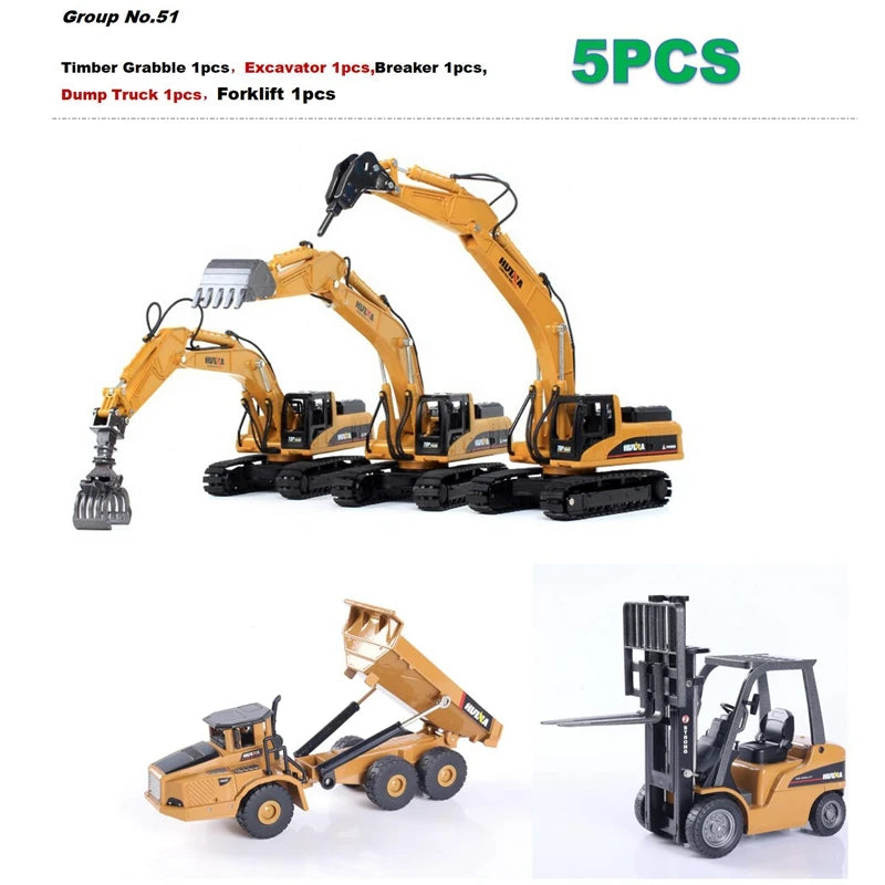 Alloy Diecast Excavator Loader | 1:50 Scale Metal Construction Model